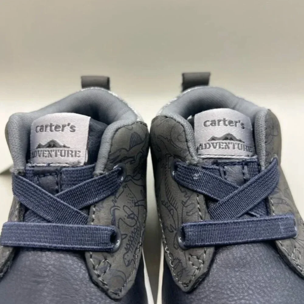 CARTER'S Navy Grey Toddler Baby Boy Willis Fashion Boot 4 NEW